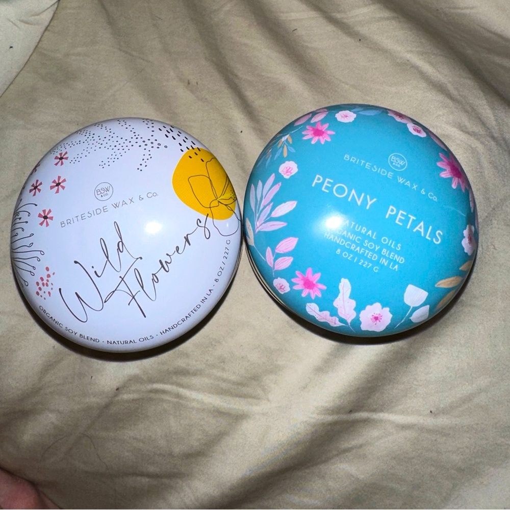 Set of 2 Handcrafted Organic Soy Blend Candles by BRITESIDE WAX & CO